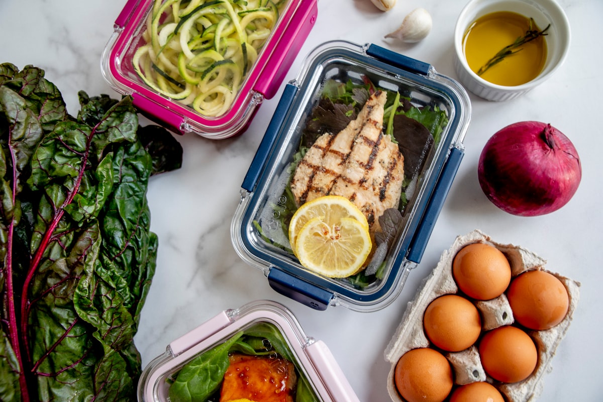 Turkey meatballs with whole grain pasta meal prep
